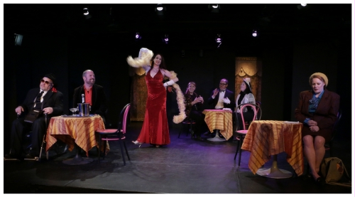 (Image: A Cabaret Singer Dances and
  Sings Among the Tables of Patrons)