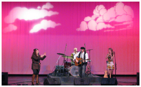 (Image: Clouds and a Pink Sky behind the Band)