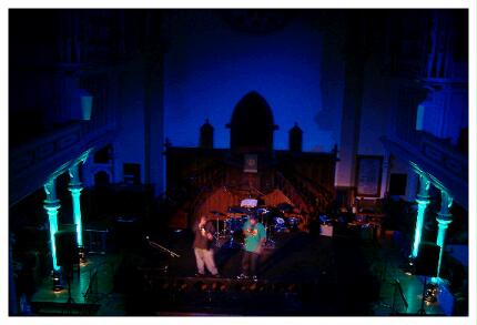 (Image: The Stage with Up-Lit Pillars)