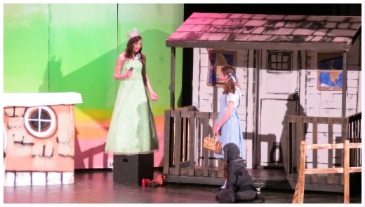 (Image: Dorthy and Toto meet Glinda after
 their House is Taken to Oz)