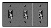 (Image Left: Triple Wall Switch)